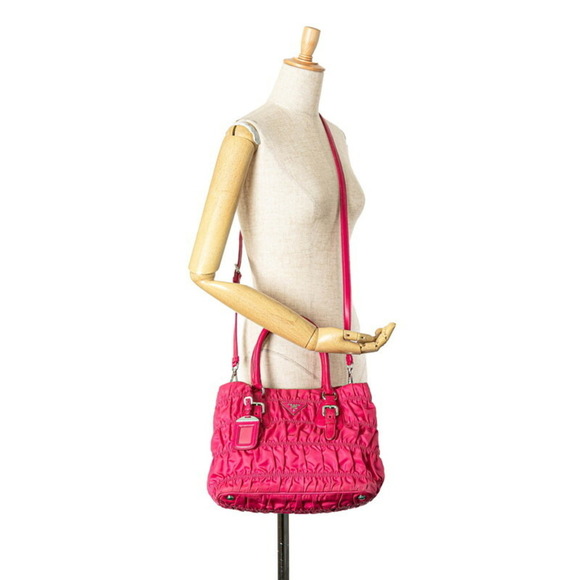 PRADA Pink Leather Shoulder Bag - Picture 12 of 12